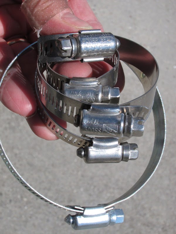 back up engine clamps hoses belts